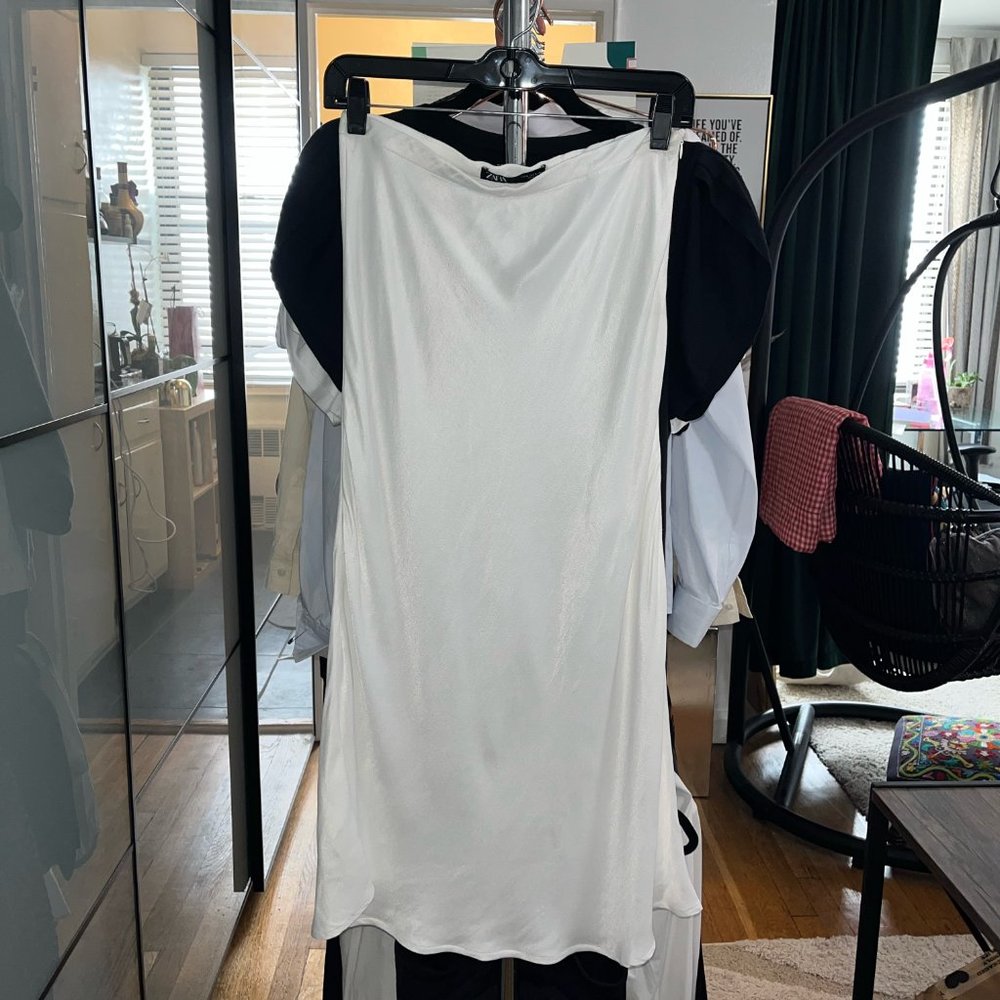 Zara Midi Silk Skirt